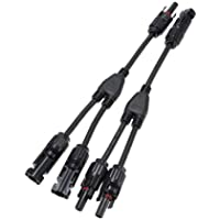Los mejores  - Conector solar Y rama adaptador paralelo Cable del panel solar MC4 distribuidor del enchufe